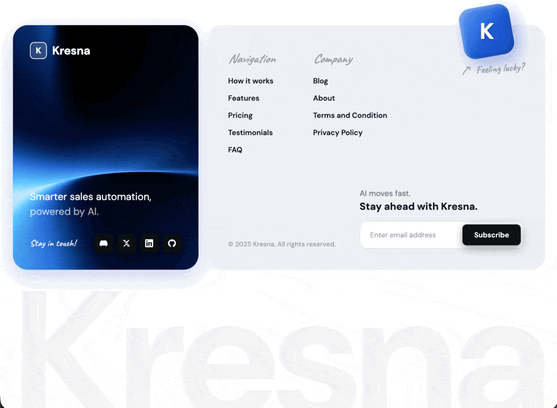 Kresna Footer 预览