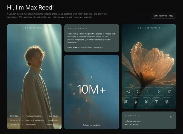 Max Reed Portfolio 预览