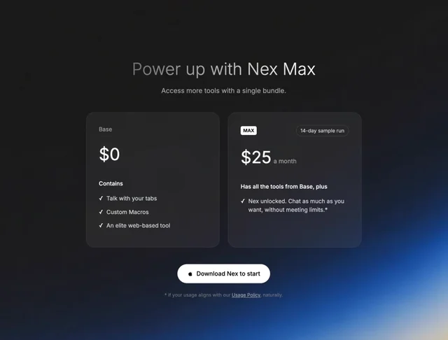 Nex Max Upgrade 预览