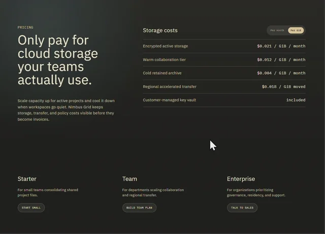 NimBus Pricing 预览