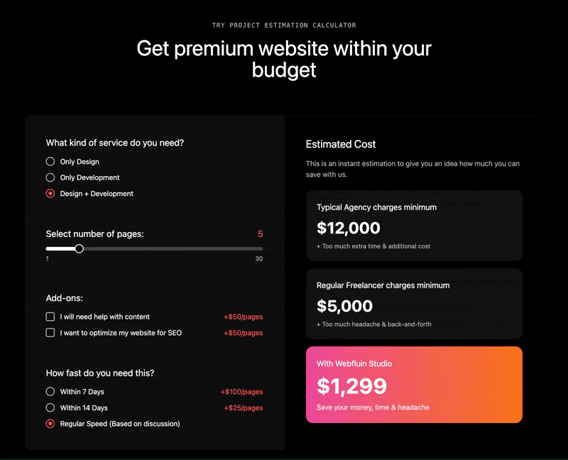 Price Calculator 预览