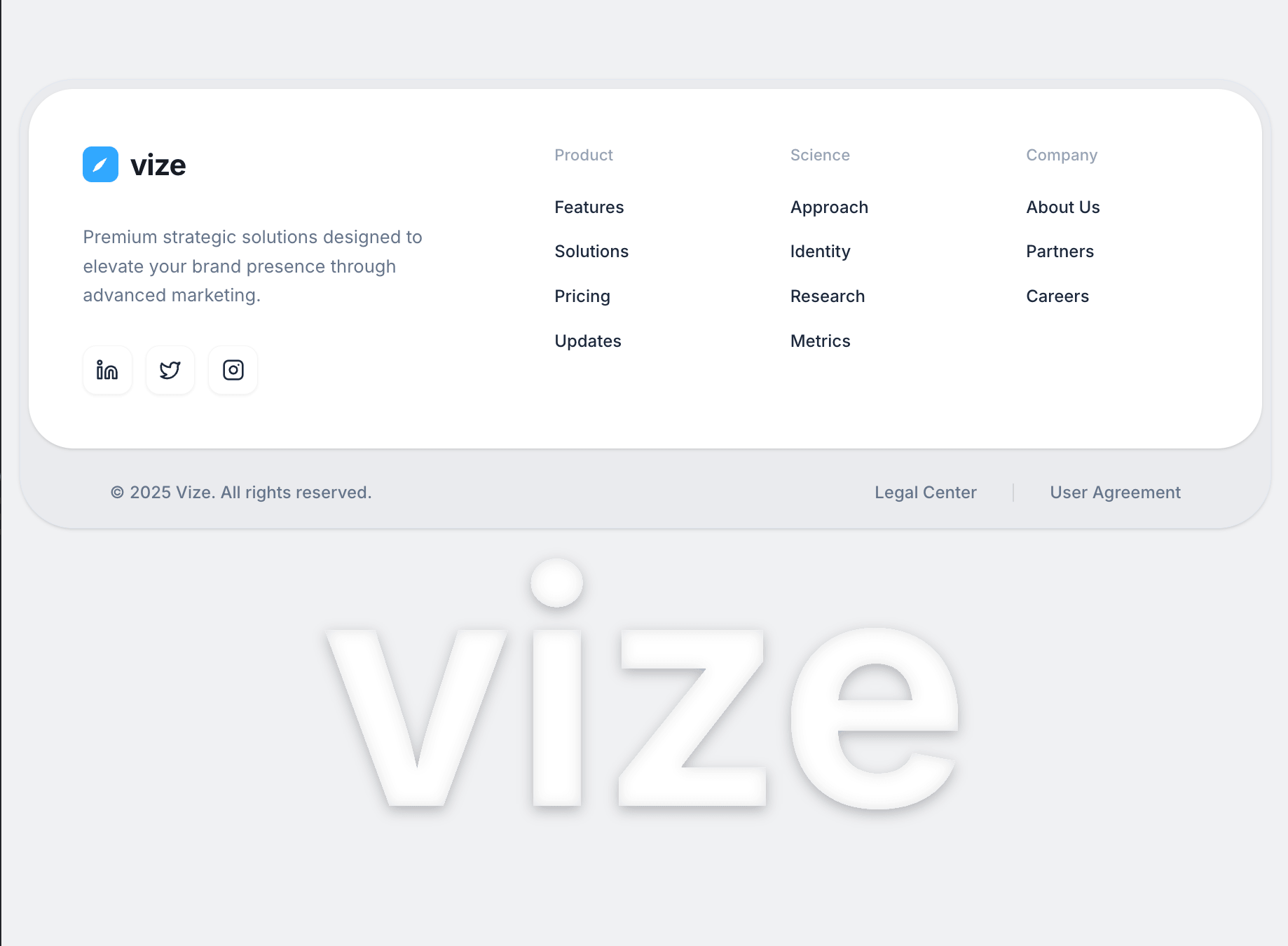 Vize Footer 预览
